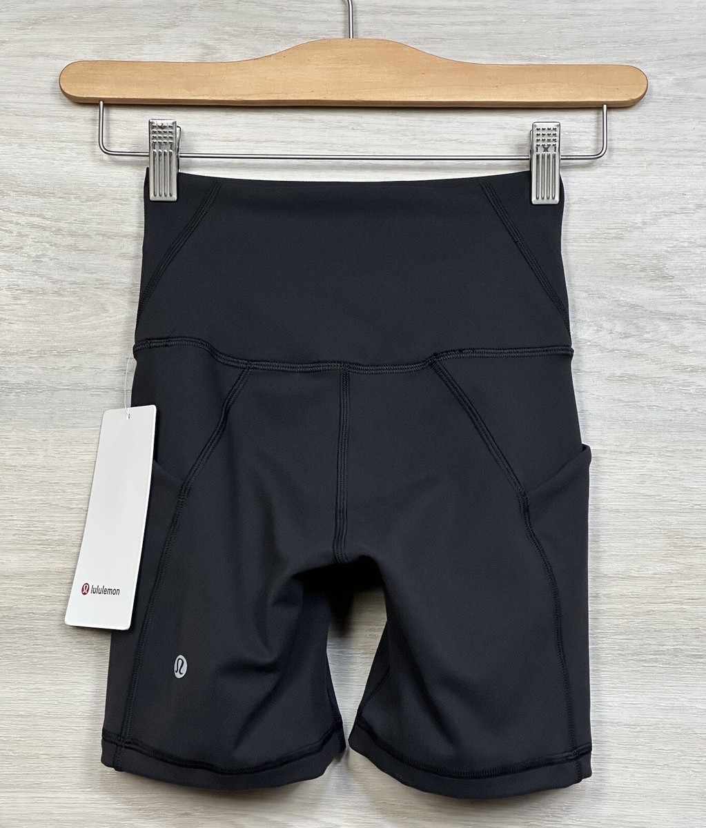 Lululemon Wunder Train HR Short 6” Pockets Everlux Size 2 Black