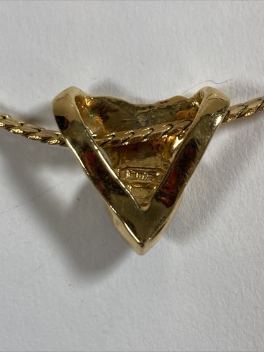Vintage Butler Triangle Black Stone And Rhinestone Gold Chain Necklace - Picture 7 of 7