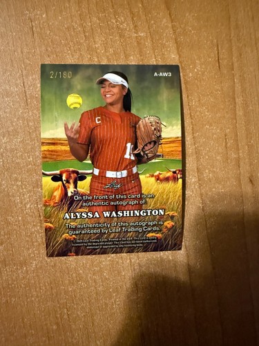 2024 Leaf Lone Star Softball - Alyssa Washington - Silver Foil Auto #d /180 - 第 4/8 張圖片