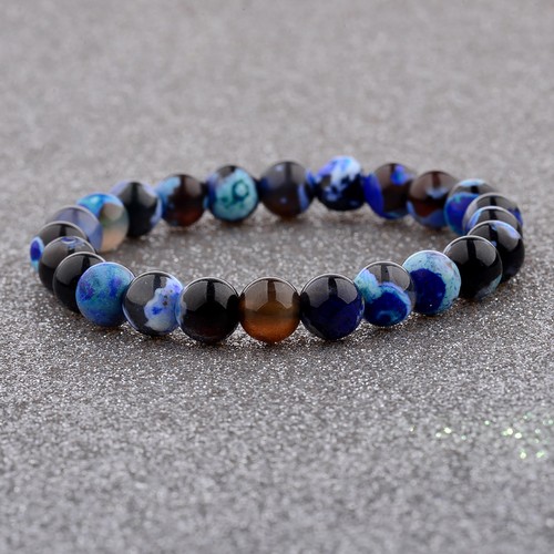 Piedra Natural Cuentas Ojo de Tigre Cabeza de Buda Mujeres Hombres Yoga Energía Pulseras Regalo - Imagen 71 de 232