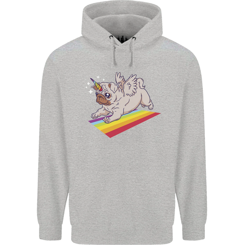 Sudadera con capucha 80 % algodón A Unicorn Pug Dog para hombre - Imagen 101 de 108