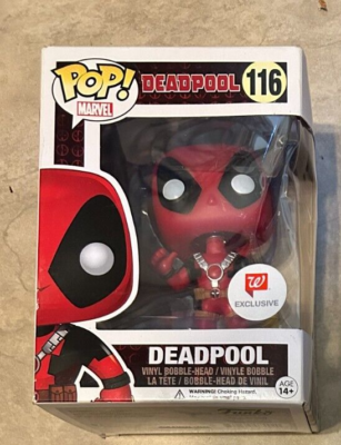 Funko Marvel Deadpool 116 Pop Figure NEW DAMAGED box Walmart