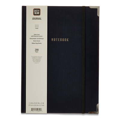 Pen+Gear Journal, Rich Black Bookcloth, 7.5'' x 10.25'' x 0.875