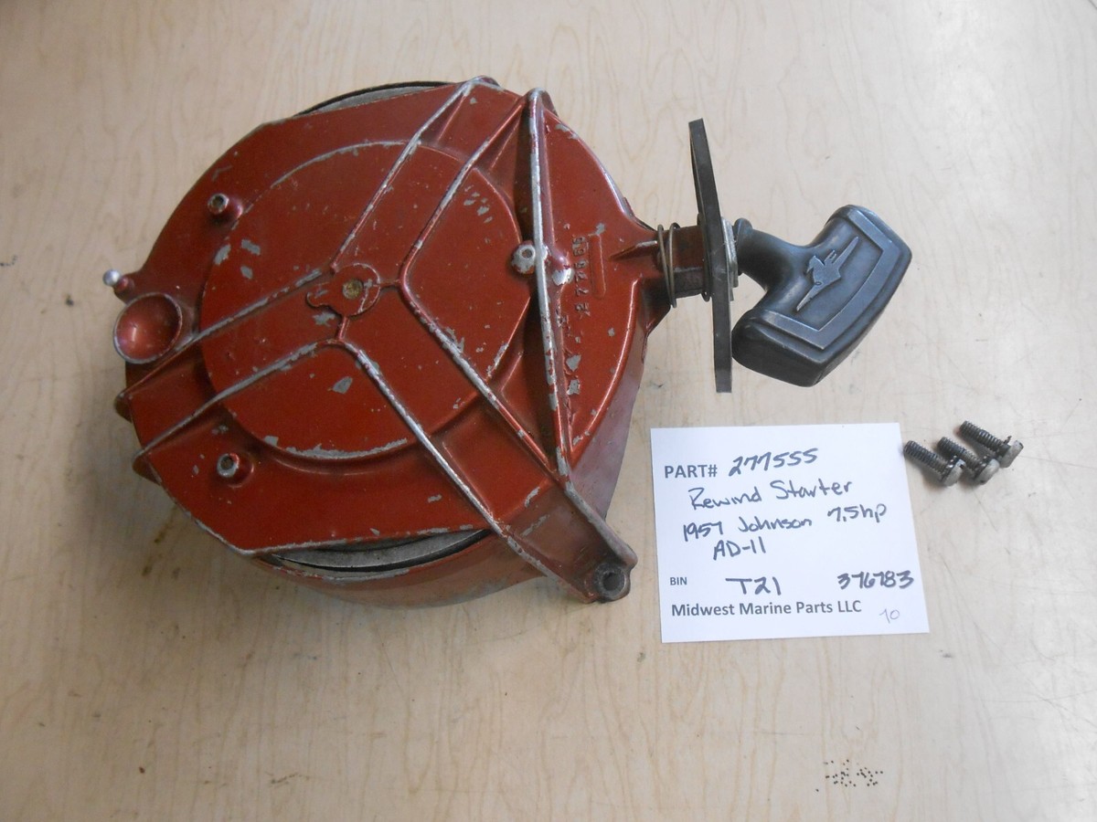 277555 376783 Evinrude Johnson 7.5hp AD-11 Rewind Starter 277555 376783 Evinrude Johnson 7.5hp AD-11 Rewind Starter
