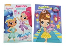 Littlest Pet Shop  Shimmer and Shine Kids Coloring Book Activity Books Set of 2