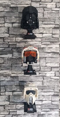Wall Mount/Bracket For Lego Helmet Collection, 3D Printed, Star Wars, DC, Marvel