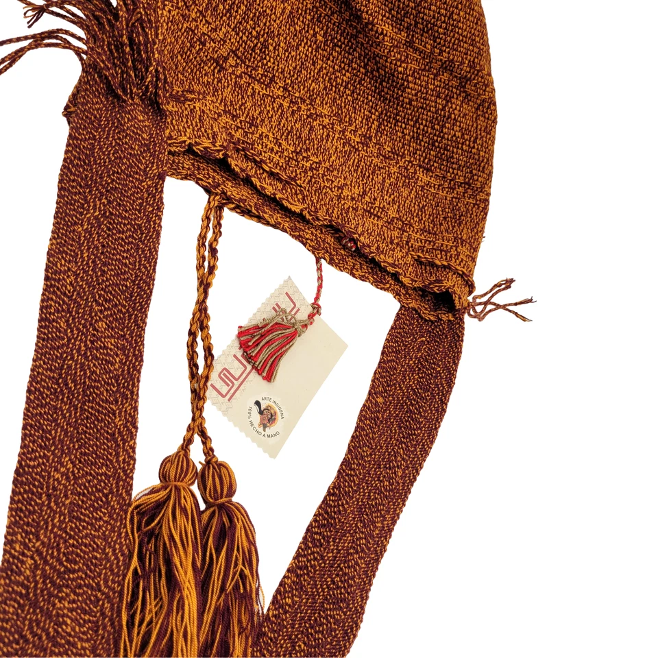 Bolso Boho Cubo Tribu Wayuu Grande Colombiano Hecho a Mano 2 COLORES 🇨🇴 Foto 3 de 4