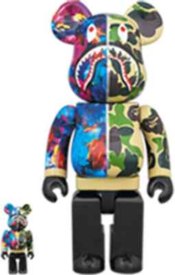 100% Authentic Bearbrick x A Bathing Ape x Mika Ninagawa
