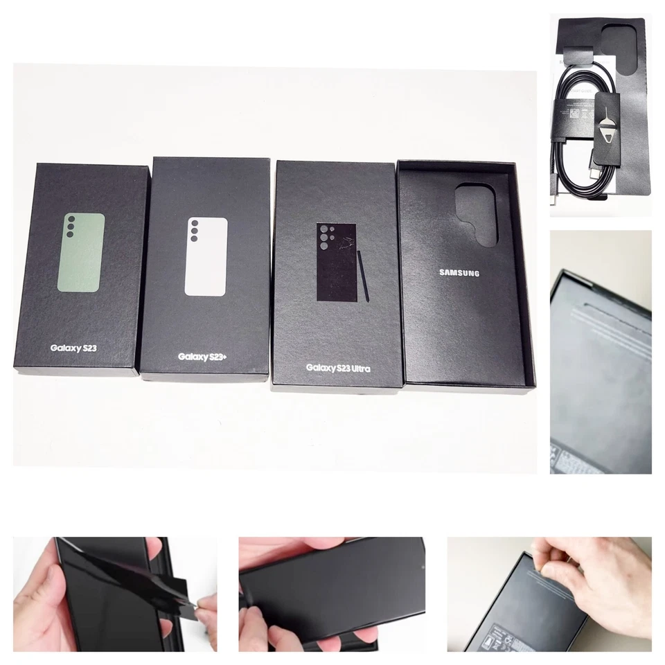 Samsung Galaxy S25 Ultra S25 S24 S23 S22 Caja Vacía Caja Minorista Cable + Sello de Plástico Foto 4 de 4