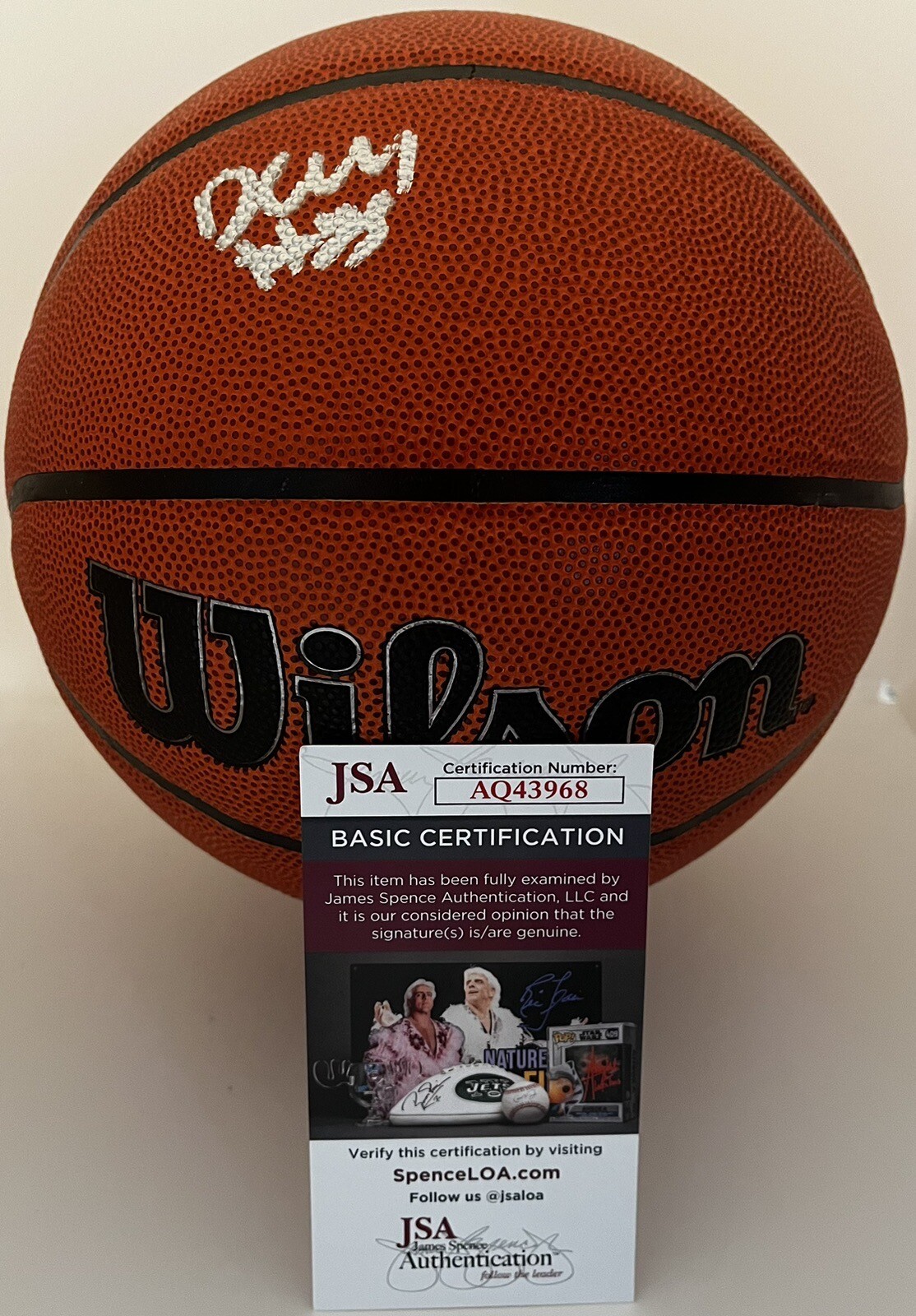 DERIK QUEEN Autographed Signed Maryland Terrapins WILSON NBA BASKETBALL JSA COA 