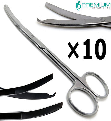 10× Northbent Suture Curved Scissors 4.5'' BL/BL Surgical Veterinary Instruments