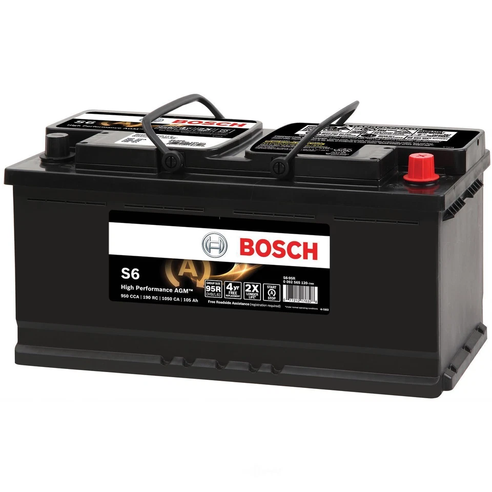 Vehicle Battery-AGM - Valve Regulated Battery Bosch S6-95R - Image 2 of 2
