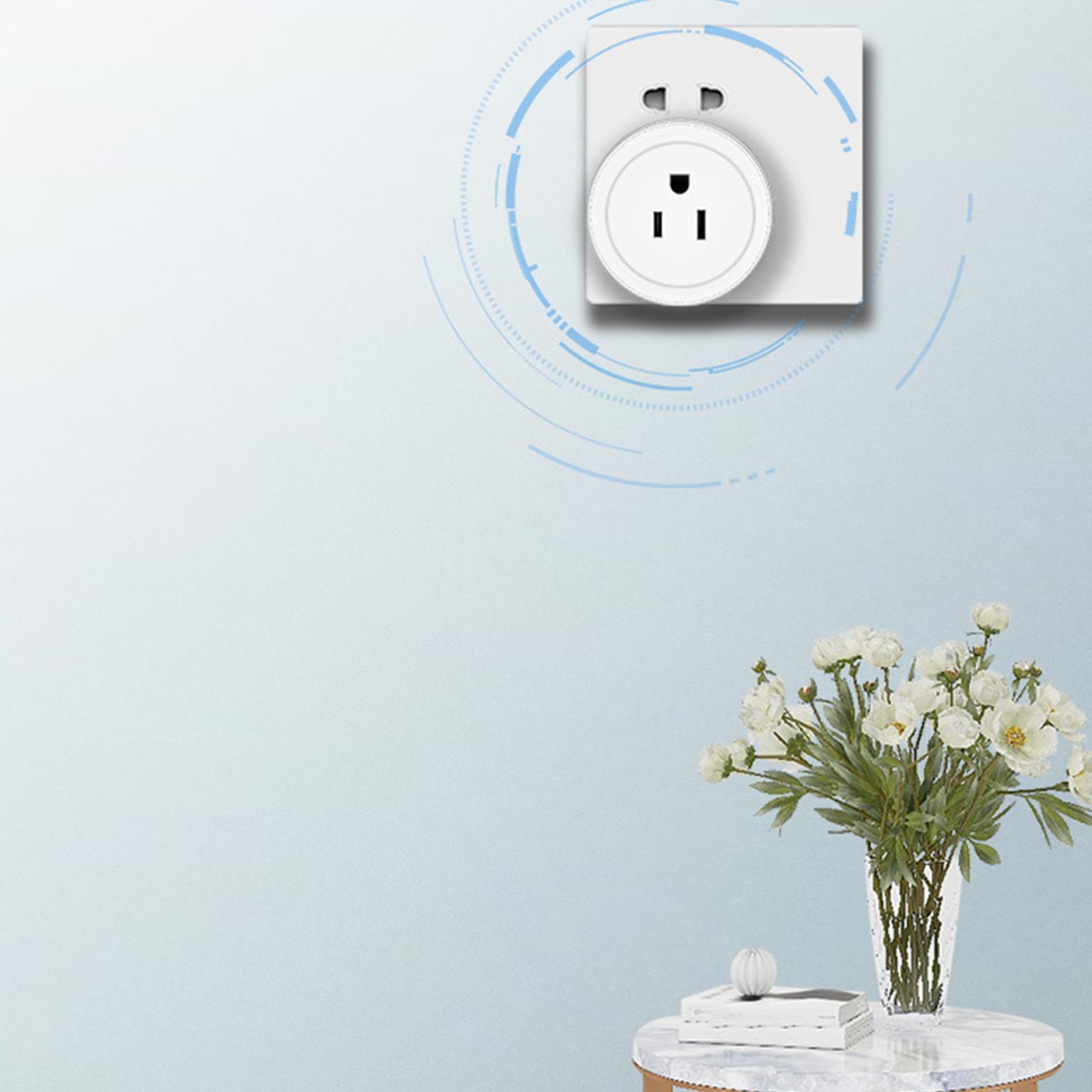 Smart Plug Home Outlet AC 110V 10A 5.4x5cm Accessory Lightweight White-image