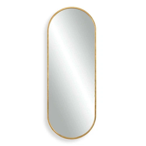 VARINA MODERN 60" ANTIQUE GOLD LEAF FRAME OVAL WALL MIRROR UTTERMOST 09844 - Picture 2 of 4