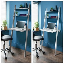 New Modern Design Lokken Ladder Desk Contemporary Home Decor N-21 Grey , White