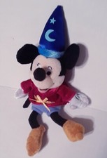 Disney Store Mickey Mouse 6" Sorcerer Fantasia Plush Wizard Stuffed Animal Doll
