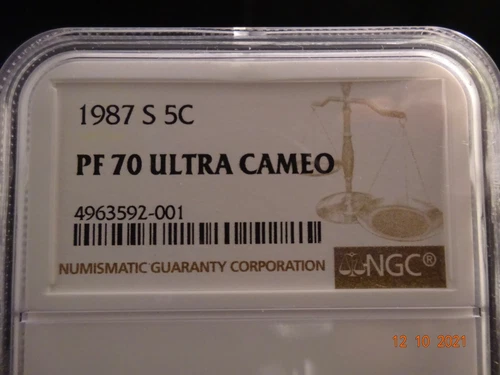 1987-S Jefferson Nickel, NGC PF70 Ultra Cameo  