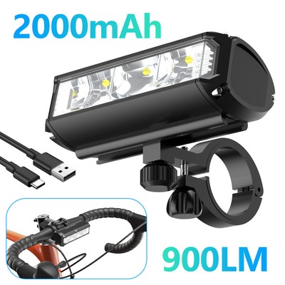 Waterproof Super Bright LED Bike Light USB Rechargeable Bicycle Front Headlight