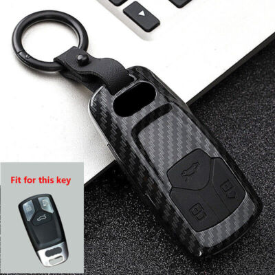 Custodia Chiave Per Audi Carbonio Auto Key Case Cover A6 A5 Q7 S4