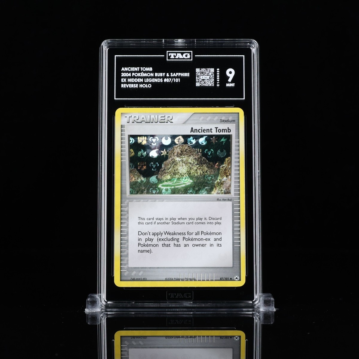 ancient tomb pokemon card TAG Pokemon 9 Mint Ancient Tomb Reverse Holo 87/101 Hidden Legends