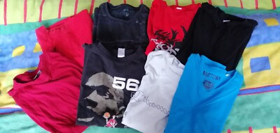 8 x  T- Shirt 4 x Muskelshirt 1 x Langarmshirt Gr  164 für Jungs