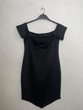 Boohoo Size 16 Black Cut Out Mini Bodycon Dress 