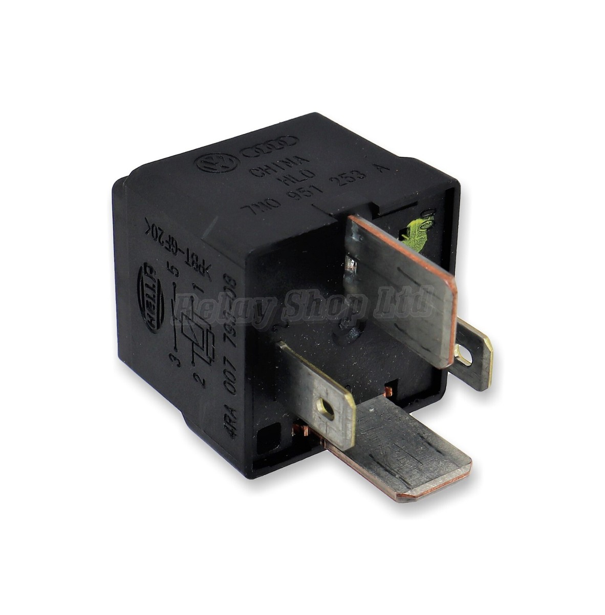 Audi VW Seat ECU & Fuel Pump 4-Pin Relay (No. 100) 7M0951253A 