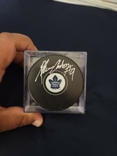 Signed Glenn Anderson toronto maple leafs Puck coa frozen pond