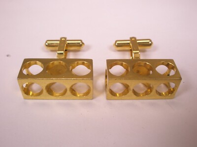 Machined Aluminum Box Truss Vintage DESTINO Cuff Links