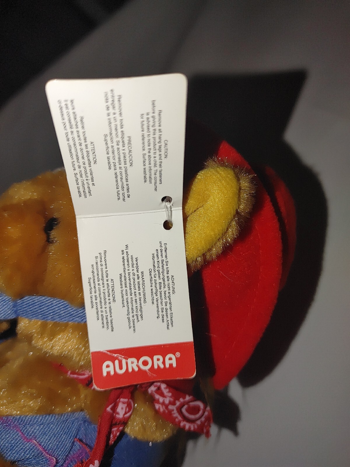Peluche cavallo AURORA rotondo Pony Bay nuovo con etichette con gilet bandana e cappello peluche
