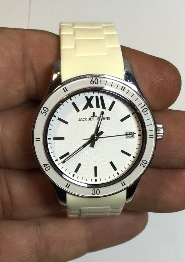 Jacques Lemans Unisex Rome Sports Wrist Watch 1-1622 White Silicone Strap MINT Jacques Lemans | Accessories | Jacques Lemans Unisex Rome  main image 3