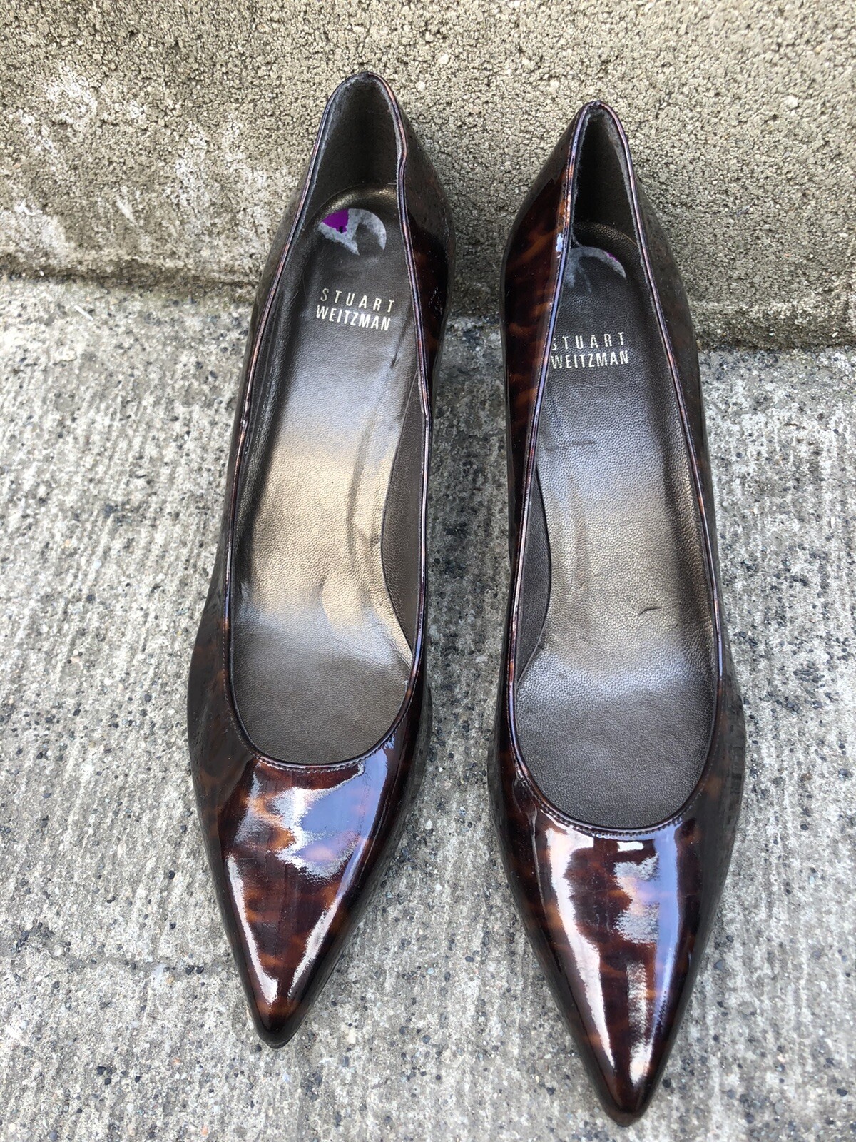 stuart weitzman tortoise shell heels