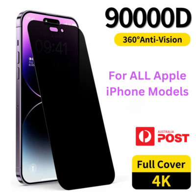 iPhone Screen Protector Tempered Glass Privacy SE X XR 11 12 13 14 15 16 Pro Max