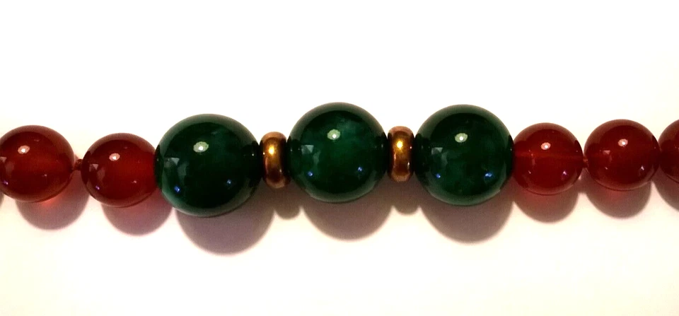 TRE BRACCIALI IN CORNIOLA NATURALE - AGATA - CHIUSURE ARGENTO 925 - Immagine 3 di 4