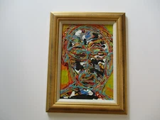 TSS PAINTING CONTEMPORARY MODERNIST  AMERICAN ABSTRACT PORTRAIT EXPRESSIONIST
