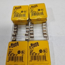 Lot of 30 Bussmann AGC-6 250 Volt 6 Amp 1/4" x 1-1/4" Fast Acting Glass Fuses