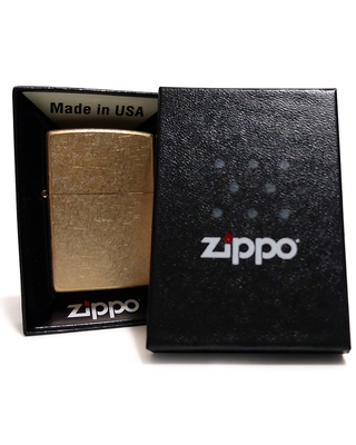 Zippo 49477 Windproof Classic Tumbled Brass Lighter for sale 