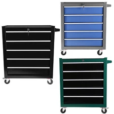 5-Drawers Rolling Tool Chest Cabinet Tool Storage Box Lockable w/ Wheels