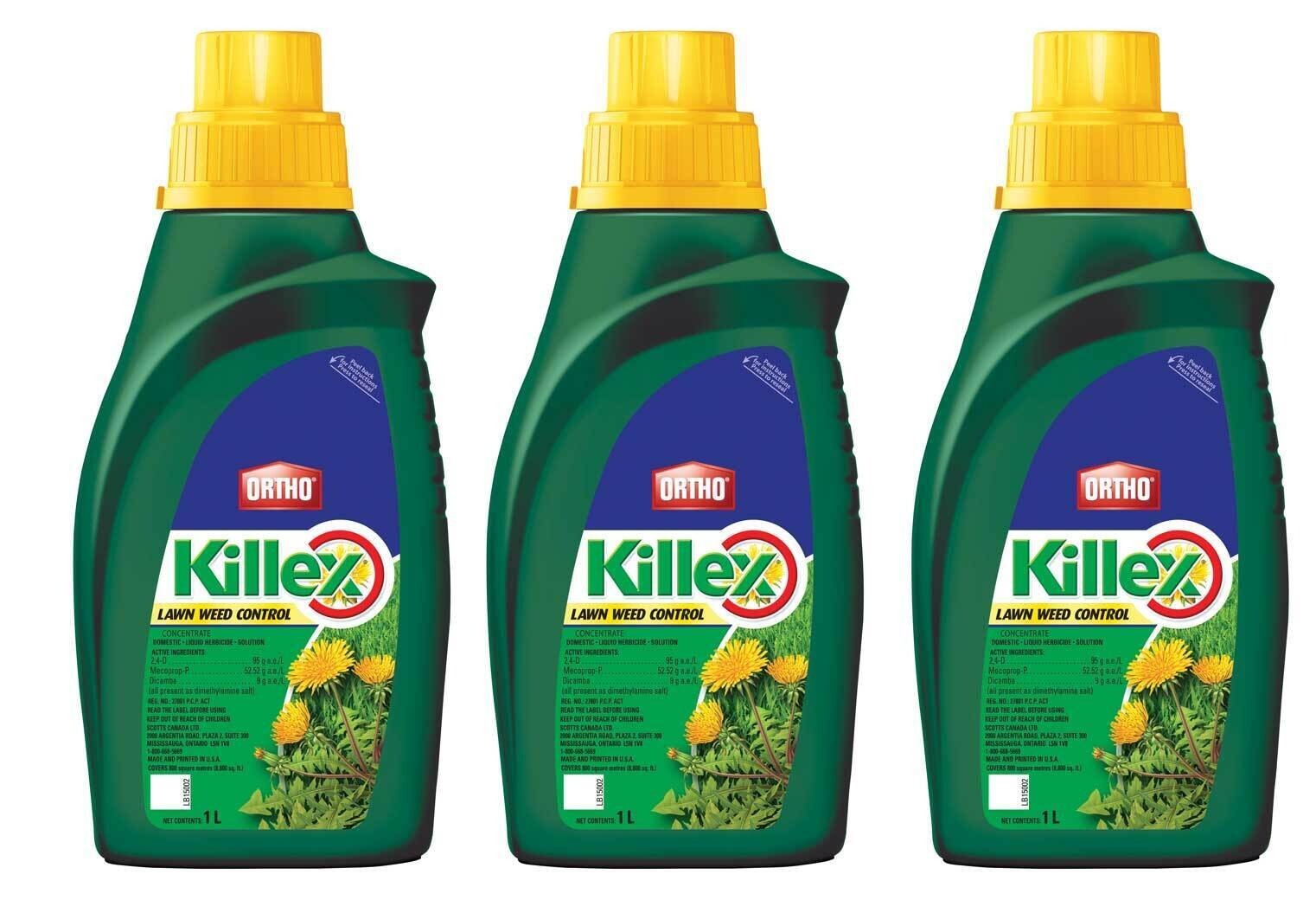 3 x 1L KILLEX Lawn Weed Killer Concentrate Fresh 2023 626761244141 eBay