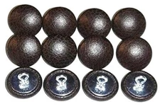 12 Wire Eye Upholstery Buttons Espresso Brown Vinyl Choice Of Sizes 22 30 36 45