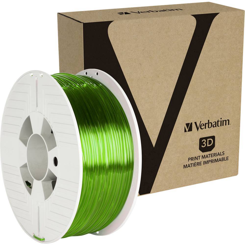 Verbatim 55065 Filamento per stampante 3D PETG 2.85 mm 1 kg Verde (trasparente)