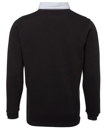 Mens Rugby Shirt Polo Top Sports Jumper Long Sleeve Thick Casual Contrast New 3R - Picture 4 of 21