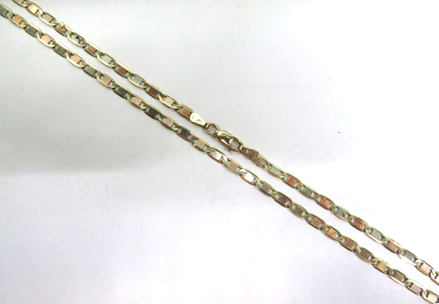 Beautiful Solid 14K Multi-color GOLD Flat Valenti… - image 1