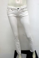 Dondup Jeans Donna Taglia 25 / 38 Pantalone In Cotone Bianco Pant Trousers Hose