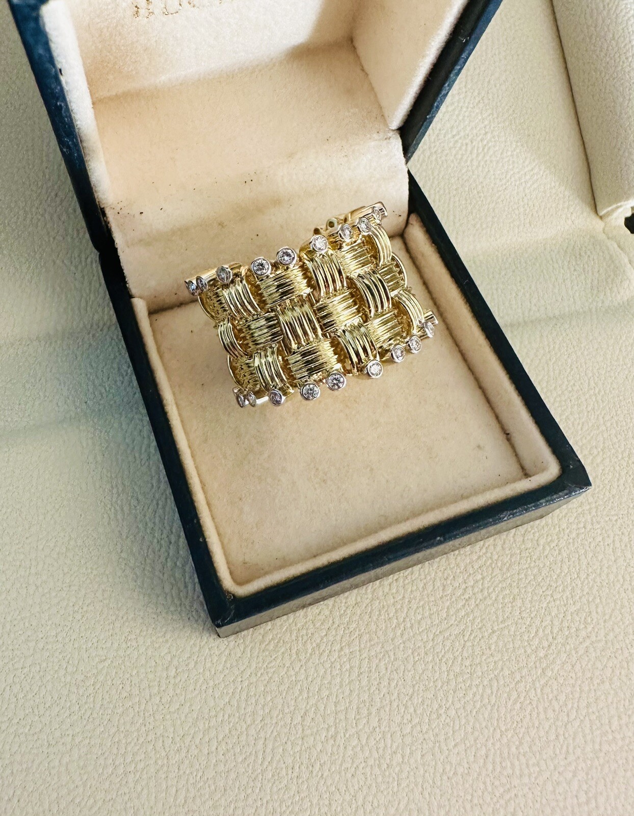 Ladies 18k Yellow Gold Roberto Coin Appassionata Diamond Ring ~ Size 6 - Image 6