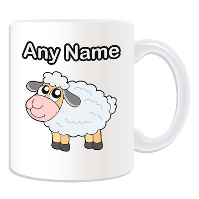 Personalisierte Geschenk Lamm Tasse Spardose Name Nachricht Schaf Tee Kaffeetasse personalisieren