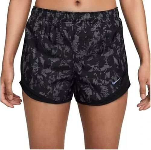 Nike One Tempo Running Shorts Black Printed Dri-Fit FZ3482-010 Women's Large