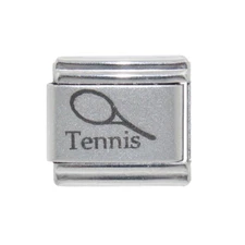 Tennis laser Italian Charm - fits 9mm classic Italian charm bracelets