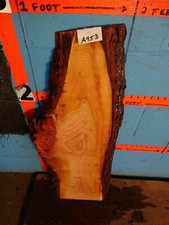 A953 1 3/16" THICK cherry burl live edge slab shelf table bench