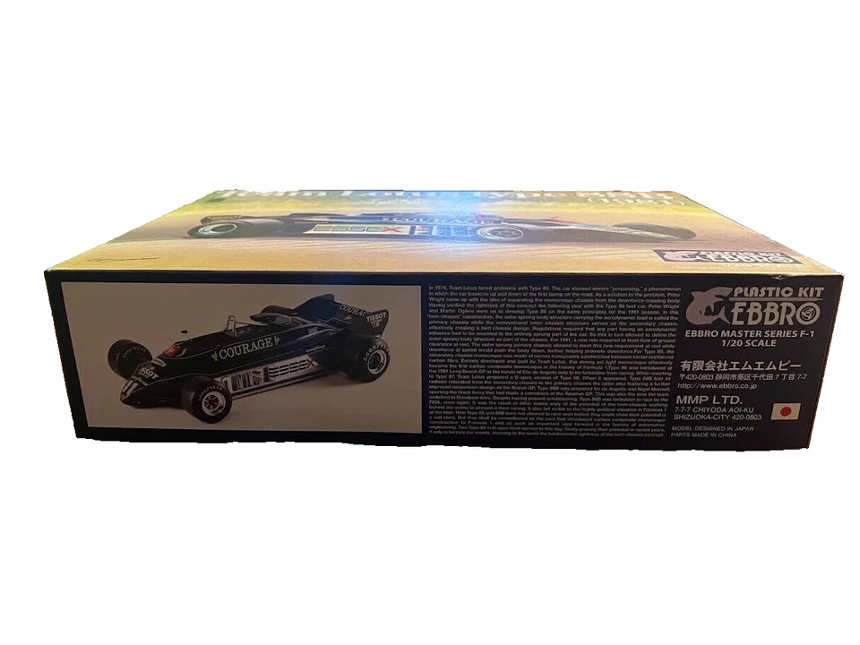 #12 1981 Classic Team Lotus Type 88B 1/20 Scale Plastic Kit Model F1 Car Ebbro - Image 2 of 3